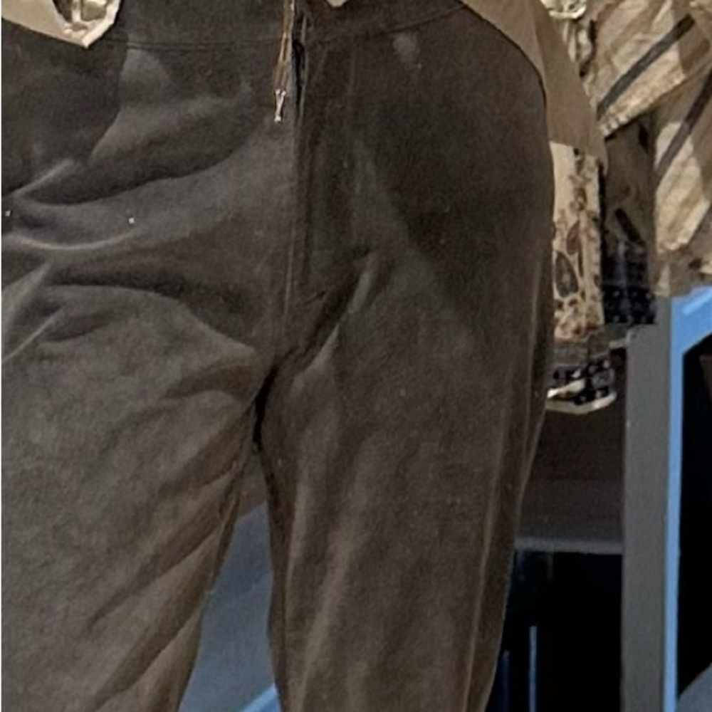 Elegant Women's Suede Pants in Gray